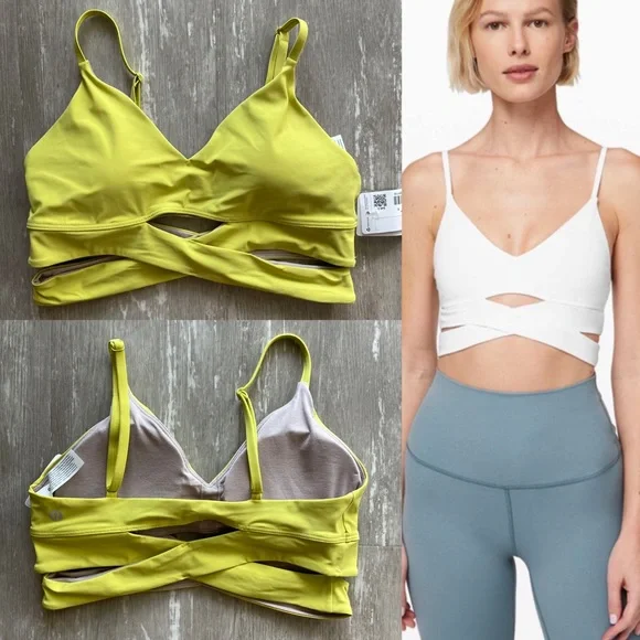 Sold Lululemon Still Now Bra - Yellow Serpentine - Picture 1 of 8